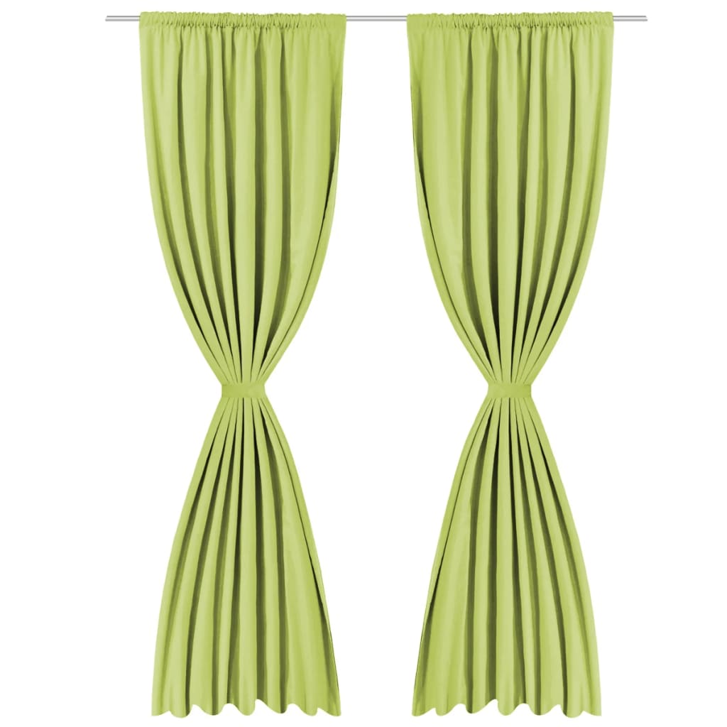 Cortinas blackout 2 pcs camada dupla 140x245 cm verde