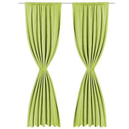 Cortinas blackout 2 pcs camada dupla 140x245 cm verde