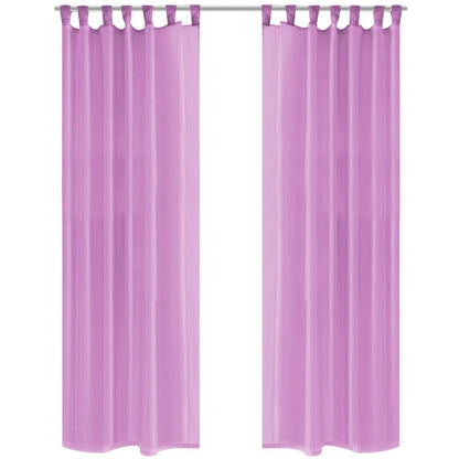 Cortinas em voile 2 pcs 140x245 cm lilás