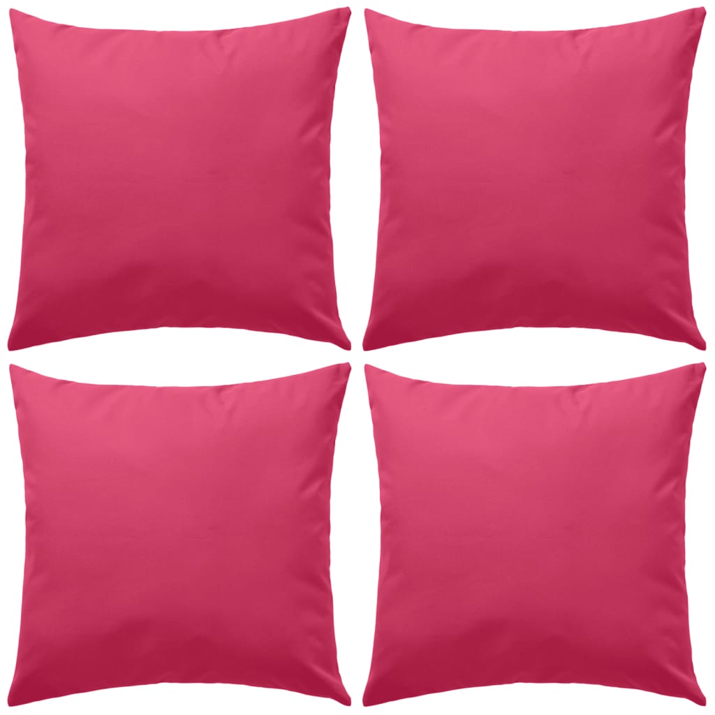 Almofadas para exterior 4 pcs 45x45 cm rosa