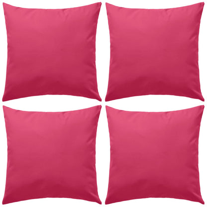 Almofadas para exterior 4 pcs 45x45 cm rosa