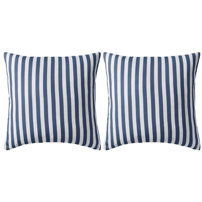 Almofadas para exterior 2 pcs 45x45 cm riscas azul-marinho