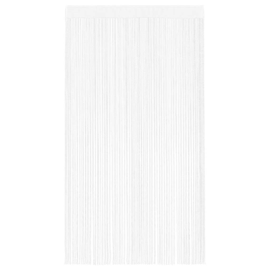 Cortinas de fios 2 pcs 100x250 cm branco