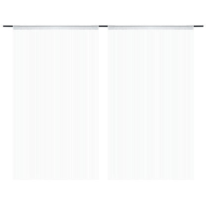 Cortinas de fios 2 pcs 140x250 cm branco