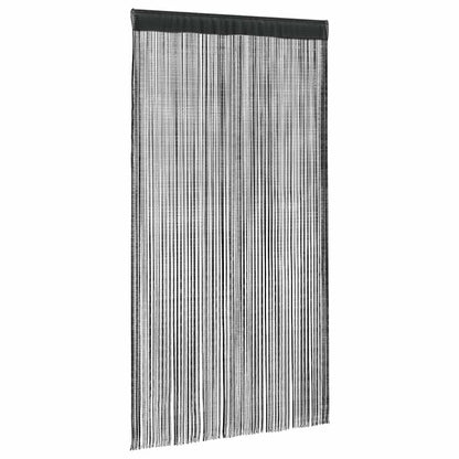 Cortinas de fios 2 pcs 140x250 cm preto