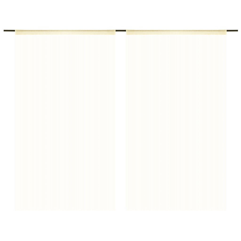 Cortinas de fios 2 pcs 140x250 cm creme