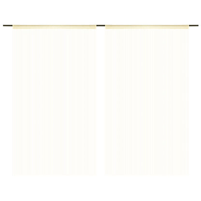 Cortinas de fios 2 pcs 140x250 cm creme