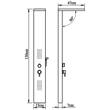 Chuveiro de Hidromassagem com 250 Jatos de 130 cm- Branco Mate - Design Moderno