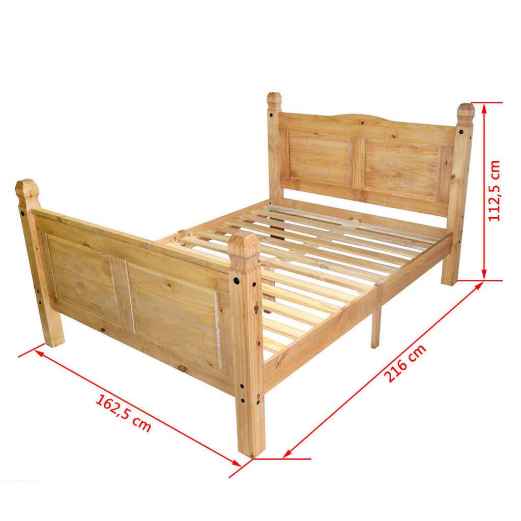 Estrutura de cama Corona Range 160x200 cm pinho mexicano