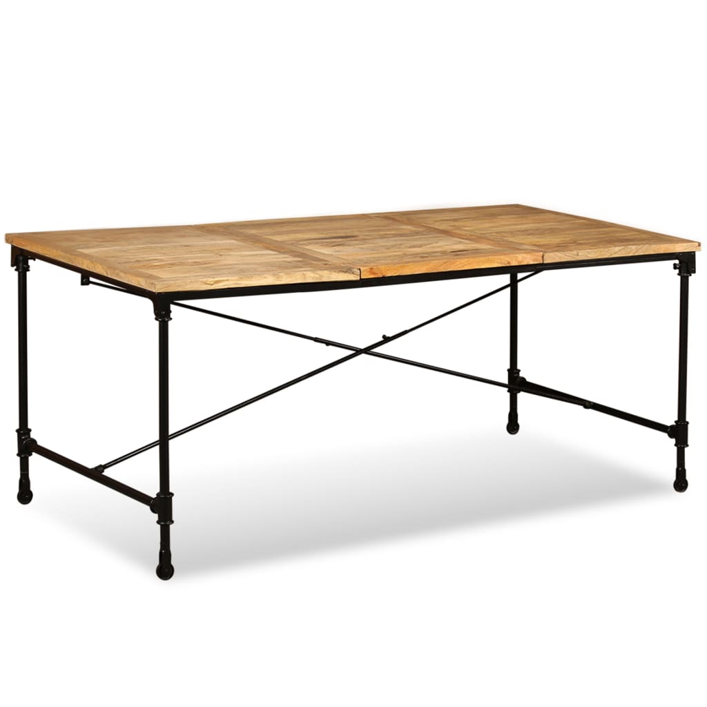 Mesa de jantar madeira de mangueira maciça 180 cm