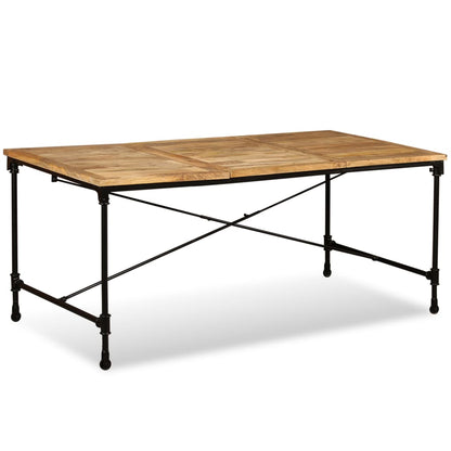 Mesa de jantar madeira de mangueira maciça 180 cm