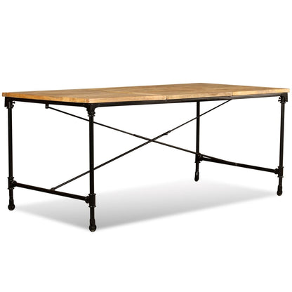 Mesa de jantar madeira de mangueira maciça 180 cm