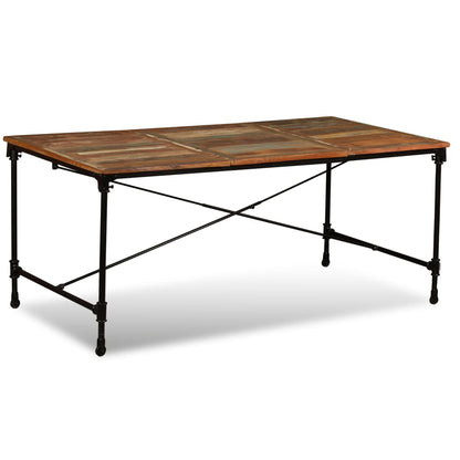 Mesa de jantar madeira reciclada maciça 180 cm