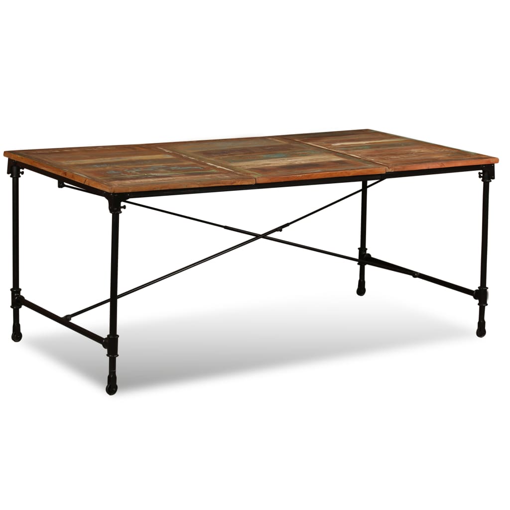 Mesa de jantar madeira reciclada maciça 180 cm