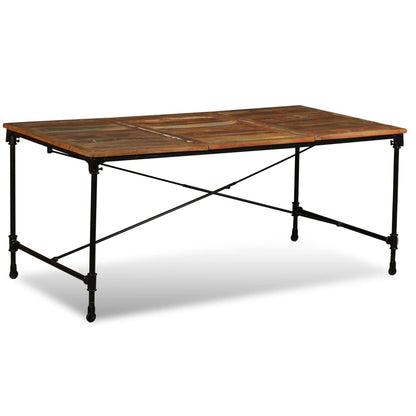 Mesa de jantar madeira reciclada maciça 180 cm