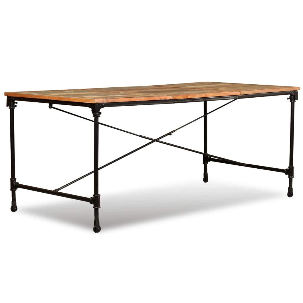 Mesa de jantar madeira reciclada maciça 180 cm