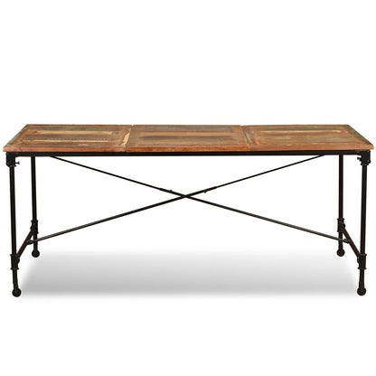 Mesa de jantar madeira reciclada maciça 180 cm