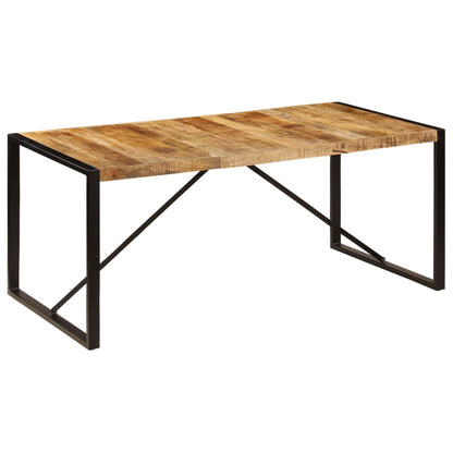 Mesa de jantar madeira de mangueira maciça áspera 180 cm