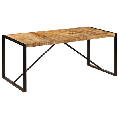 Mesa de jantar madeira de mangueira maciça áspera 180 cm