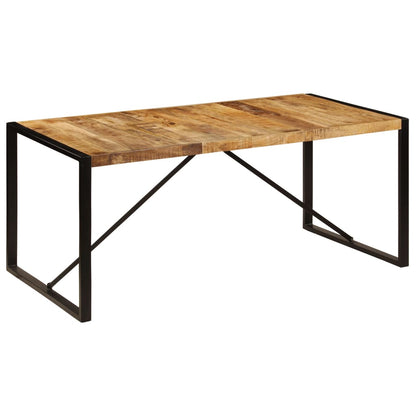 Mesa de jantar madeira de mangueira maciça áspera 180 cm