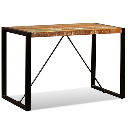 Mesa de jantar madeira reciclada maciça 120 cm