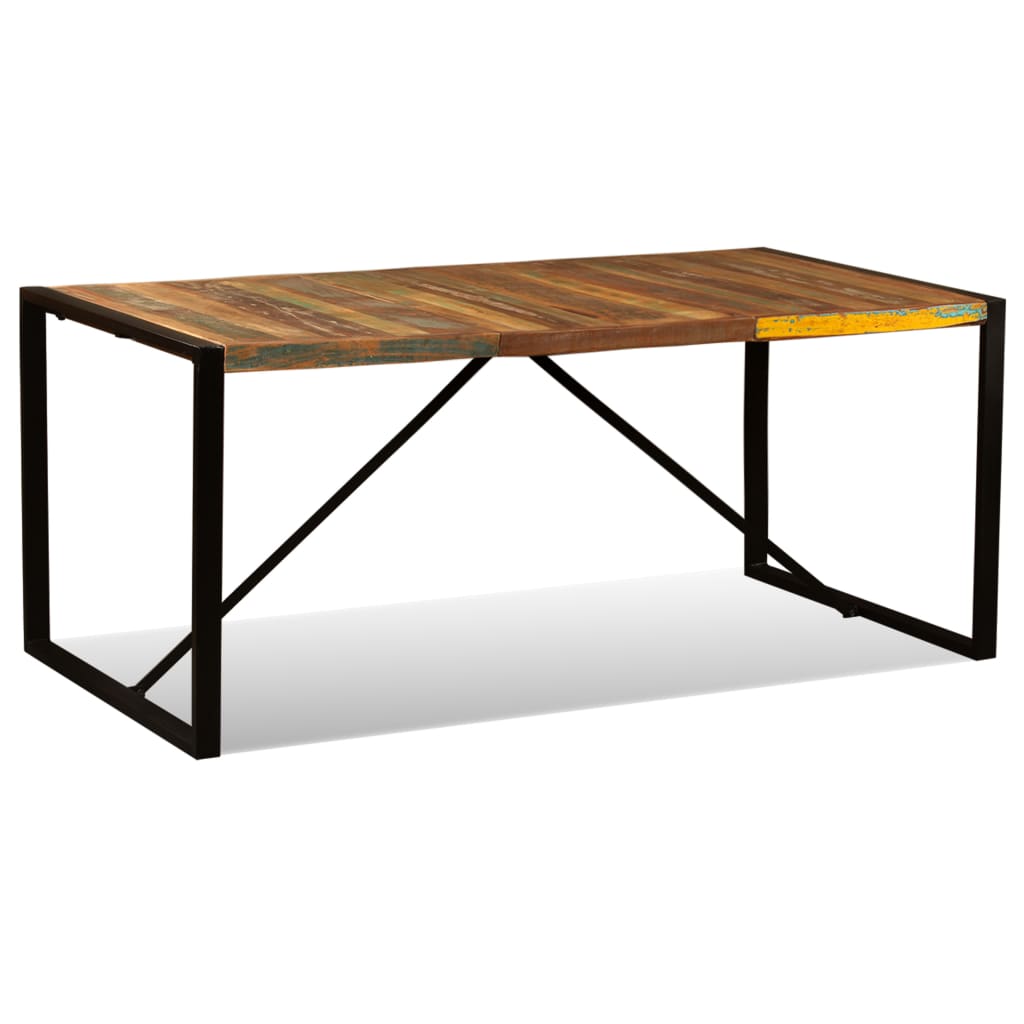 Mesa de jantar madeira reciclada maciça 180 cm