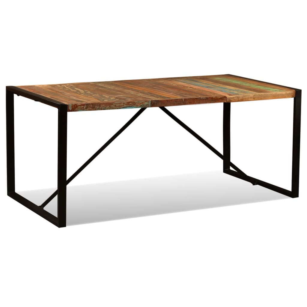 Mesa de jantar madeira reciclada maciça 180 cm