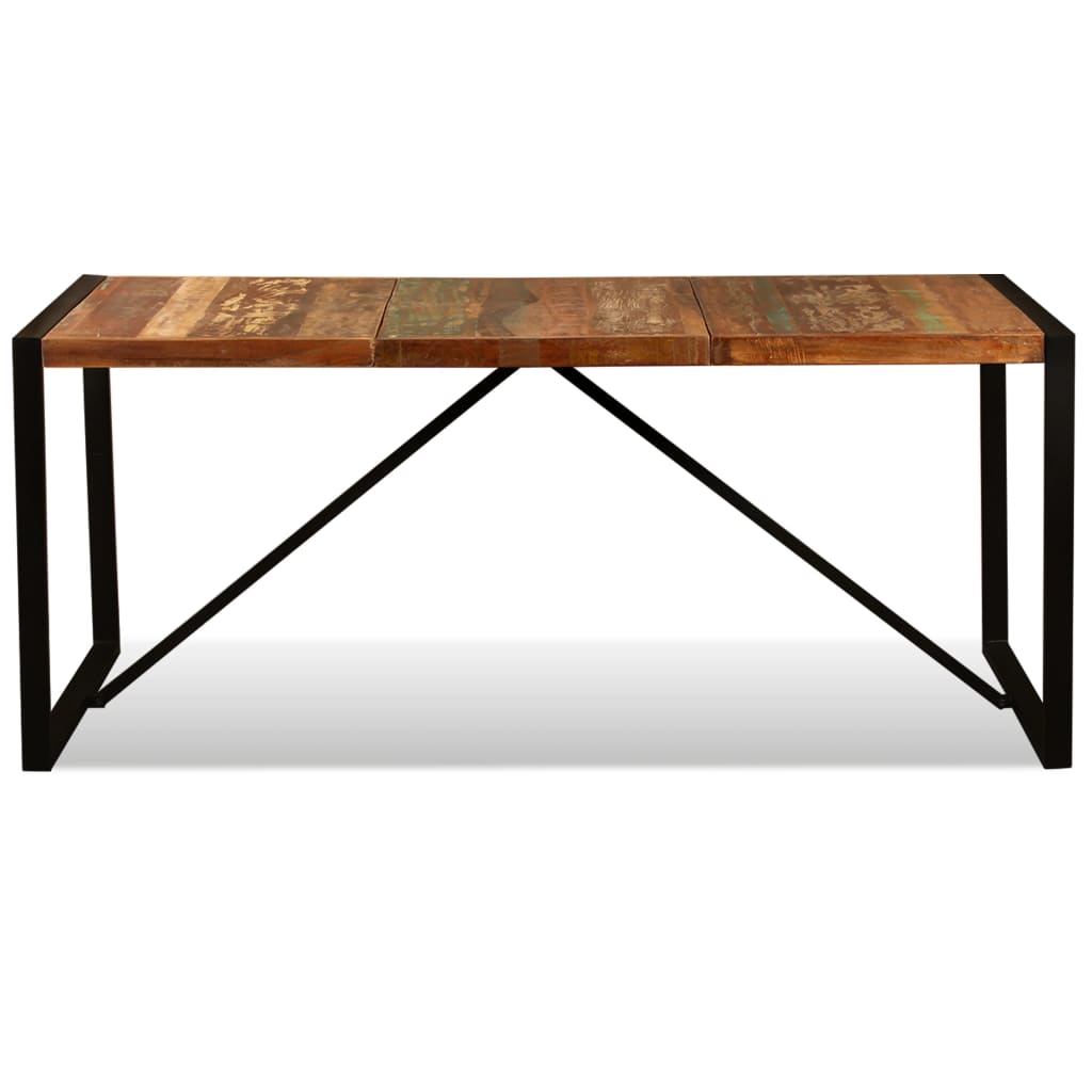 Mesa de jantar madeira reciclada maciça 180 cm