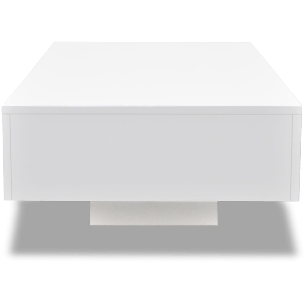 Mesa de Centro Berlim de 115cm - Branco Brilhante - Design Moderno