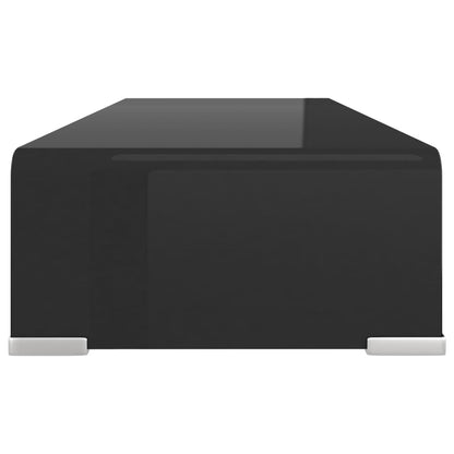 Suporte de TV/monitores em vidro preto 60x25x11 cm