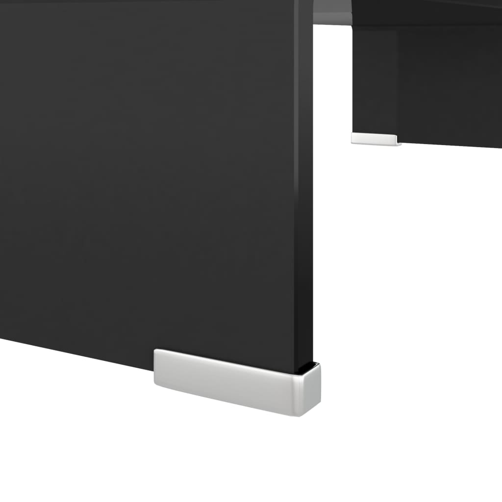 Suporte de TV/monitores em vidro preto 60x25x11 cm