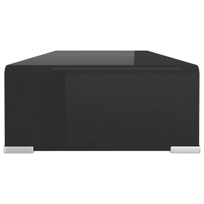 Suporte de TV/monitores em vidro preto 70x30x13 cm