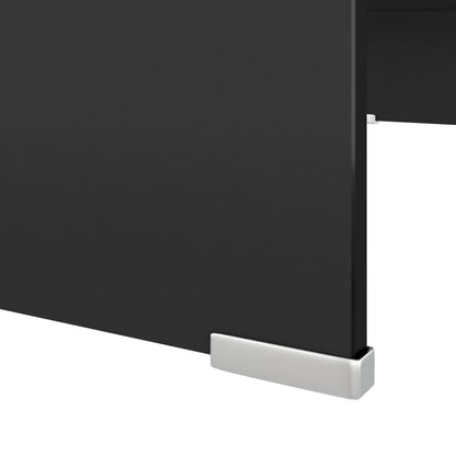 Suporte de TV/monitores em vidro preto 70x30x13 cm