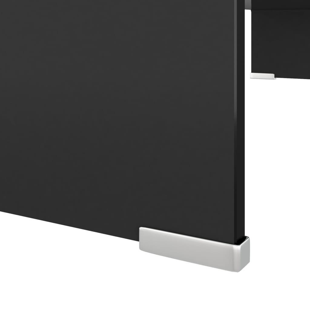 Suporte de TV/monitores em vidro 80x30x13 cm preto