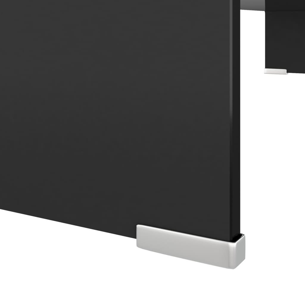 Suporte de TV/monitores em vidro preto 90x30x13 cm