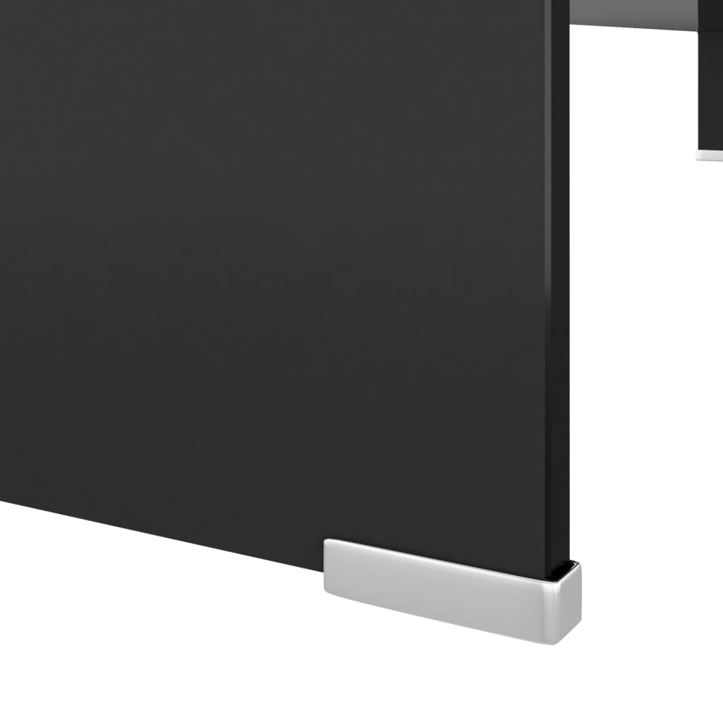 Suporte de TV/monitores em vidro preto 110x30x13 cm