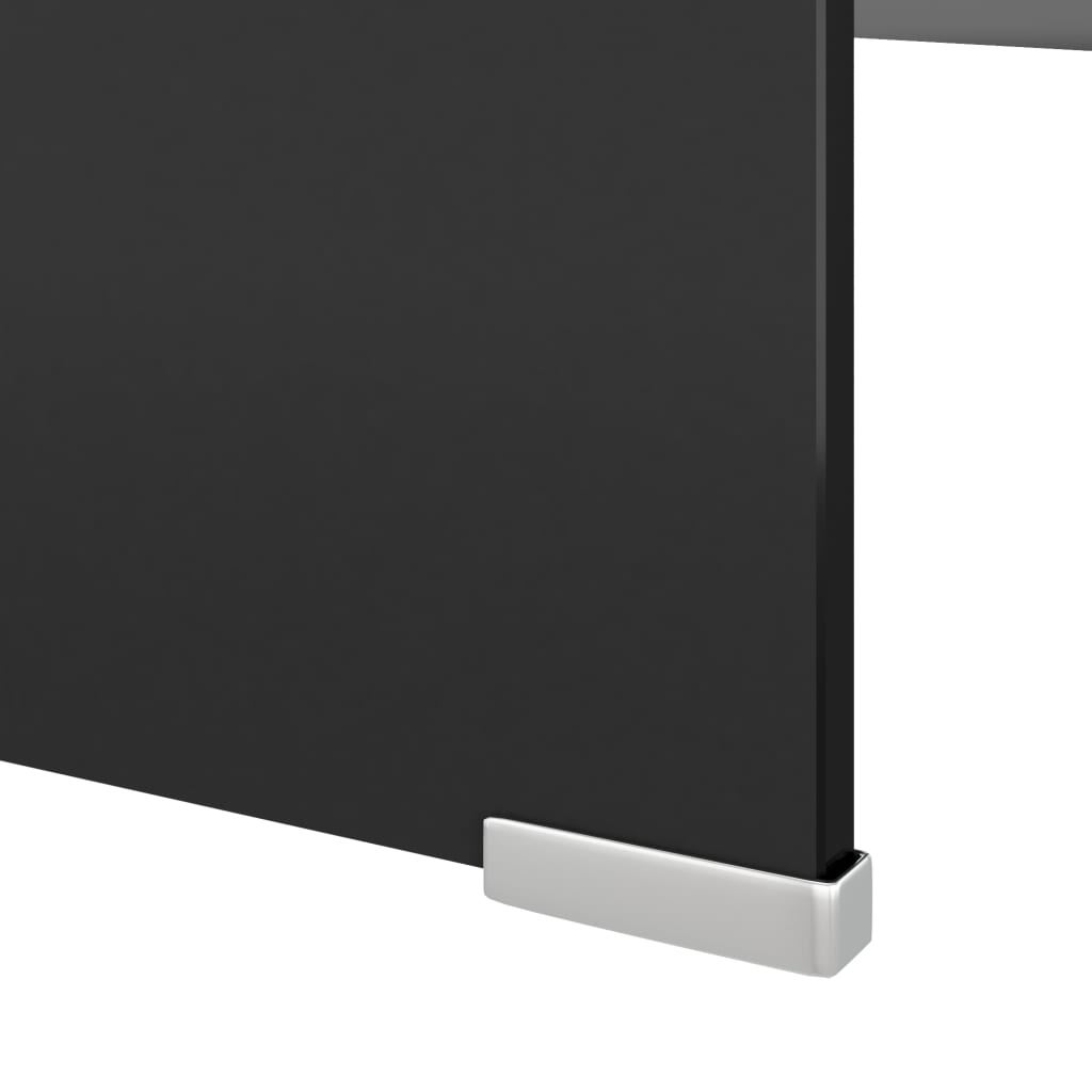 Suporte de TV/monitores em vidro preto 120x30x13 cm