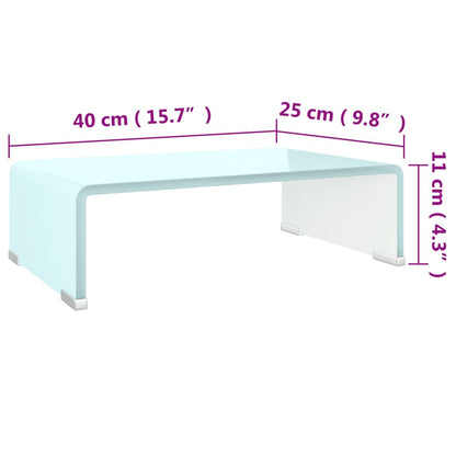 Suporte de TV/monitores em vidro 40x25x11 cm verde