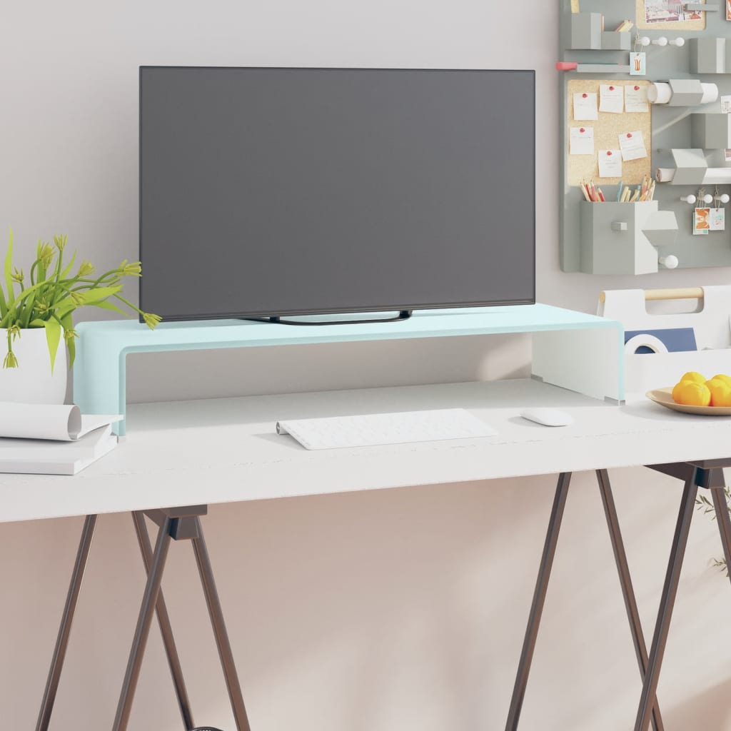 Suporte de TV/monitores em vidro 80x30x13 cm verde