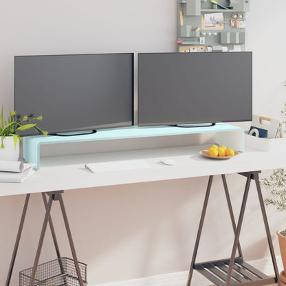 Suporte de TV/monitores em vidro 110x30x13 cm verde