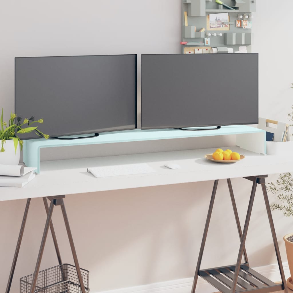 Suporte de TV/monitores em vidro 120x30x13 cm verde