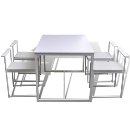 Conjunto mesa e cadeiras de jantar 5 pcs branco