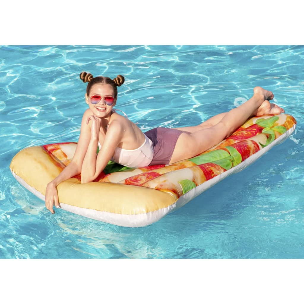 Bestway Bóia espreguiçadeira flutuante Pizza Party 188x130 cm