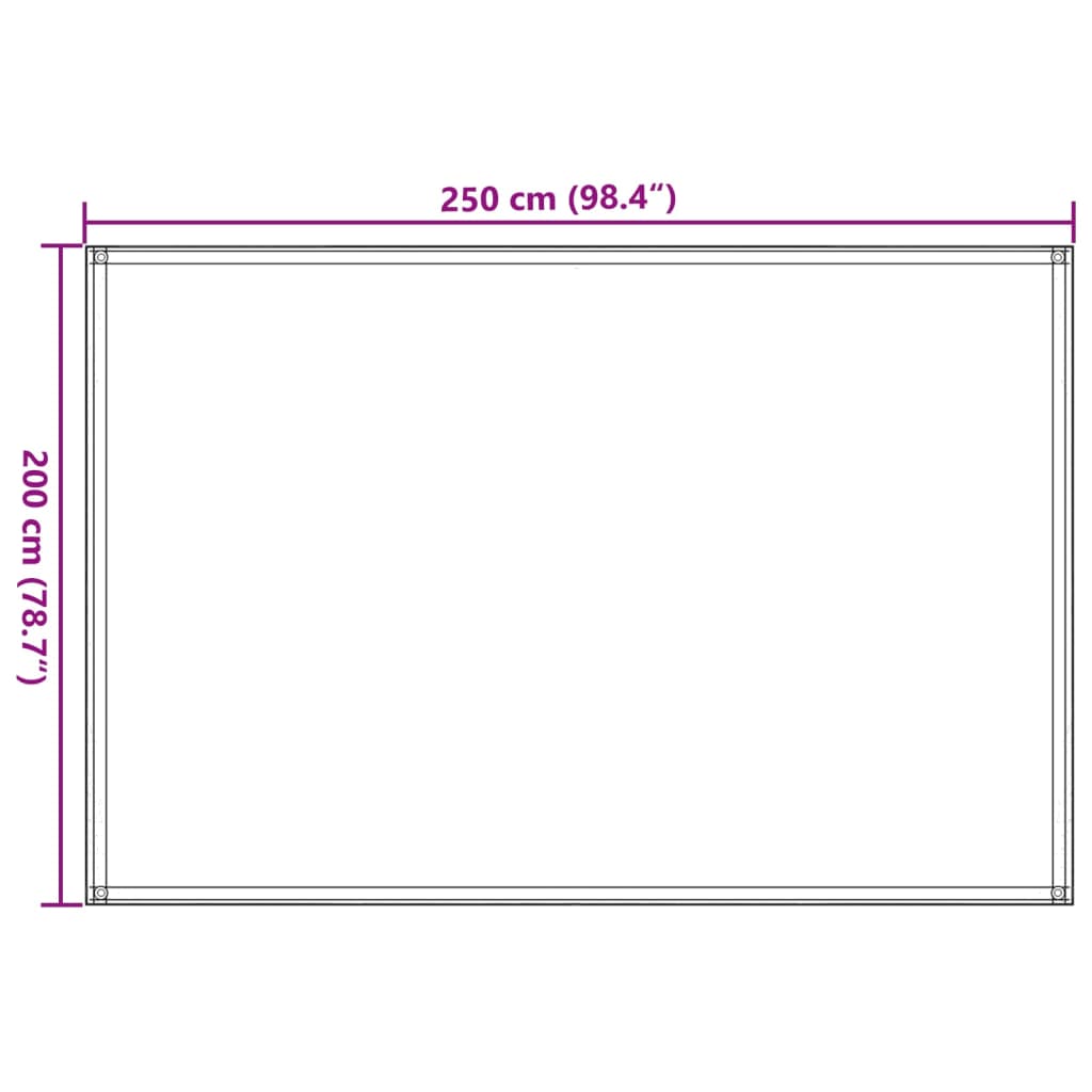 Tapete de campismo para tenda 250x200 cm antracite