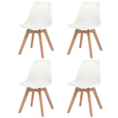 Cadeiras de jantar 4 pcs plástico branco