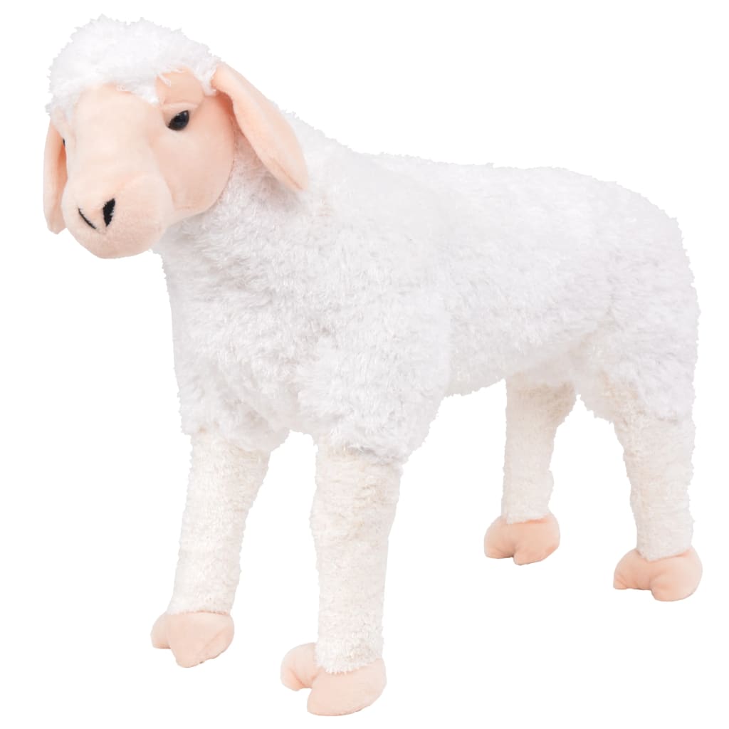 Brinquedo de montar ovelha peluche branco XXL