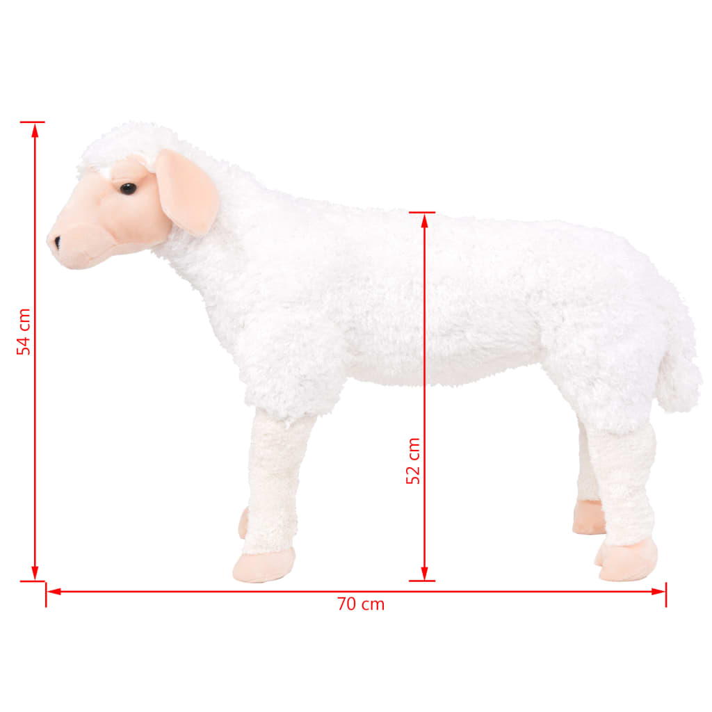 Brinquedo de montar ovelha peluche branco XXL