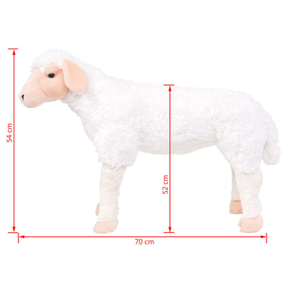 Brinquedo de montar ovelha peluche branco XXL