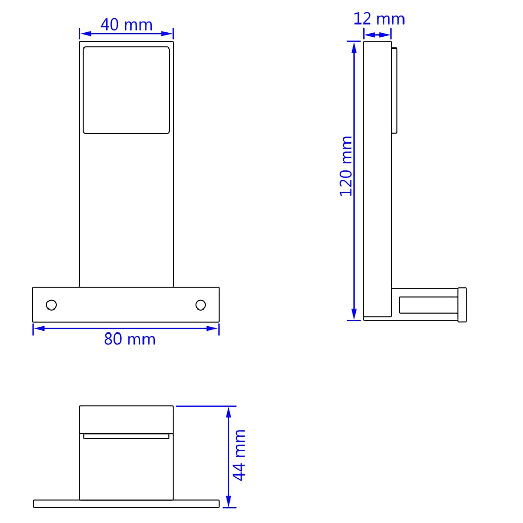 Iluminação descendente para espelho 2 pcs 2 W branco frio