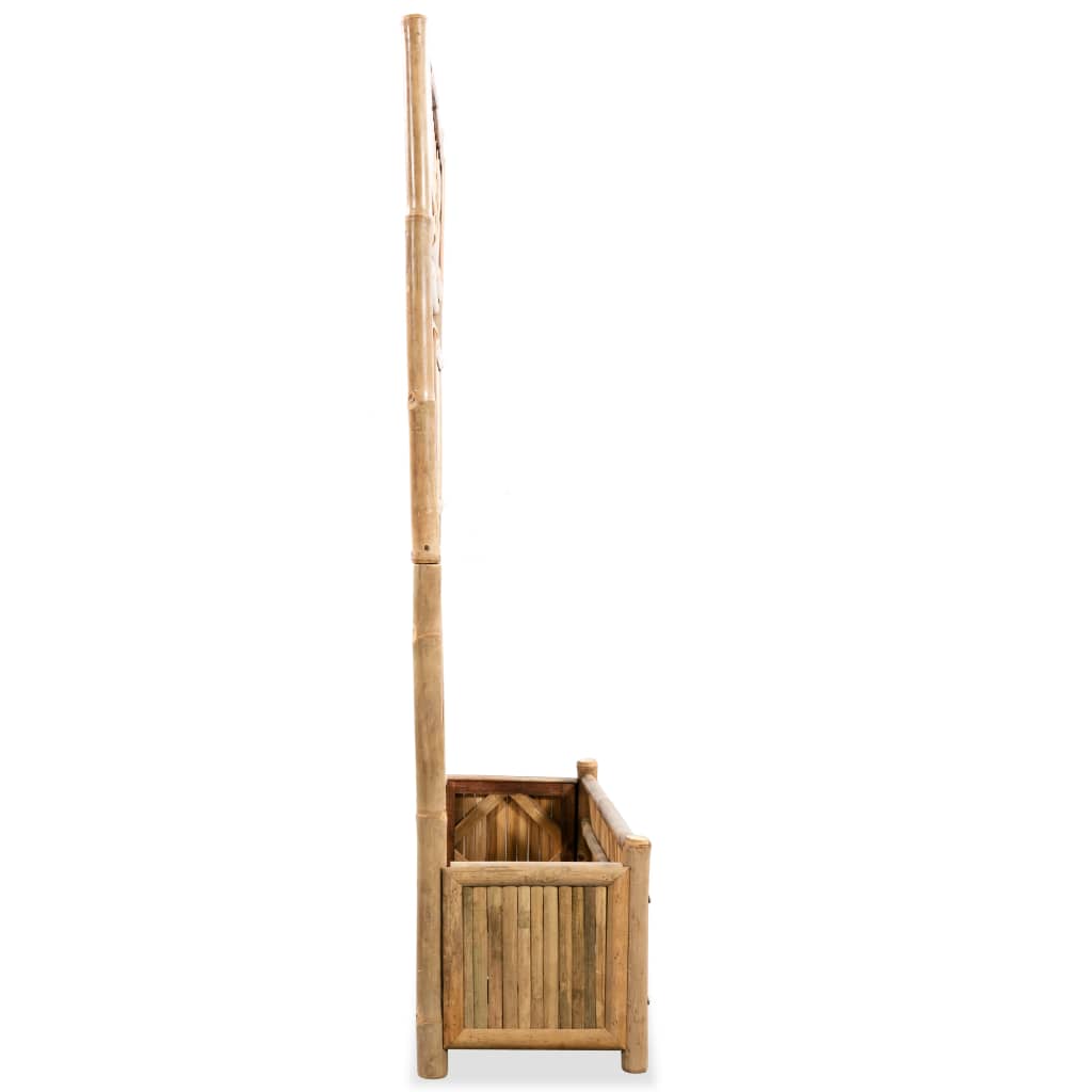 Floreira de jardim com treliça bambu 70 cm